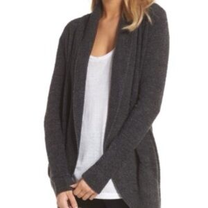 Barefoot Dreams Cozy Chic Lite Charcoal Gray Cocoon Cardigan